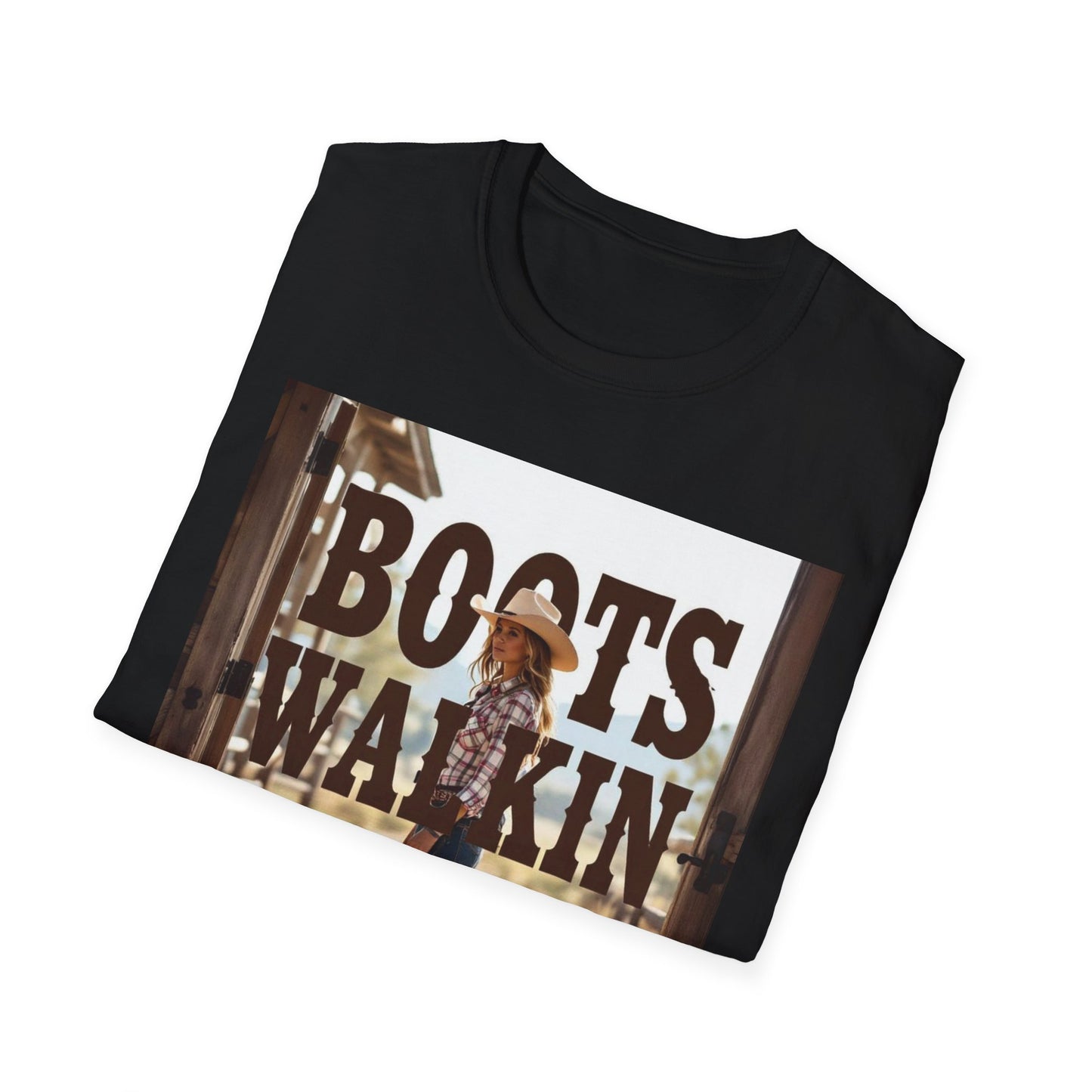 Boots Walkin Out the Door Western Boho, Unisex T-Shirt,