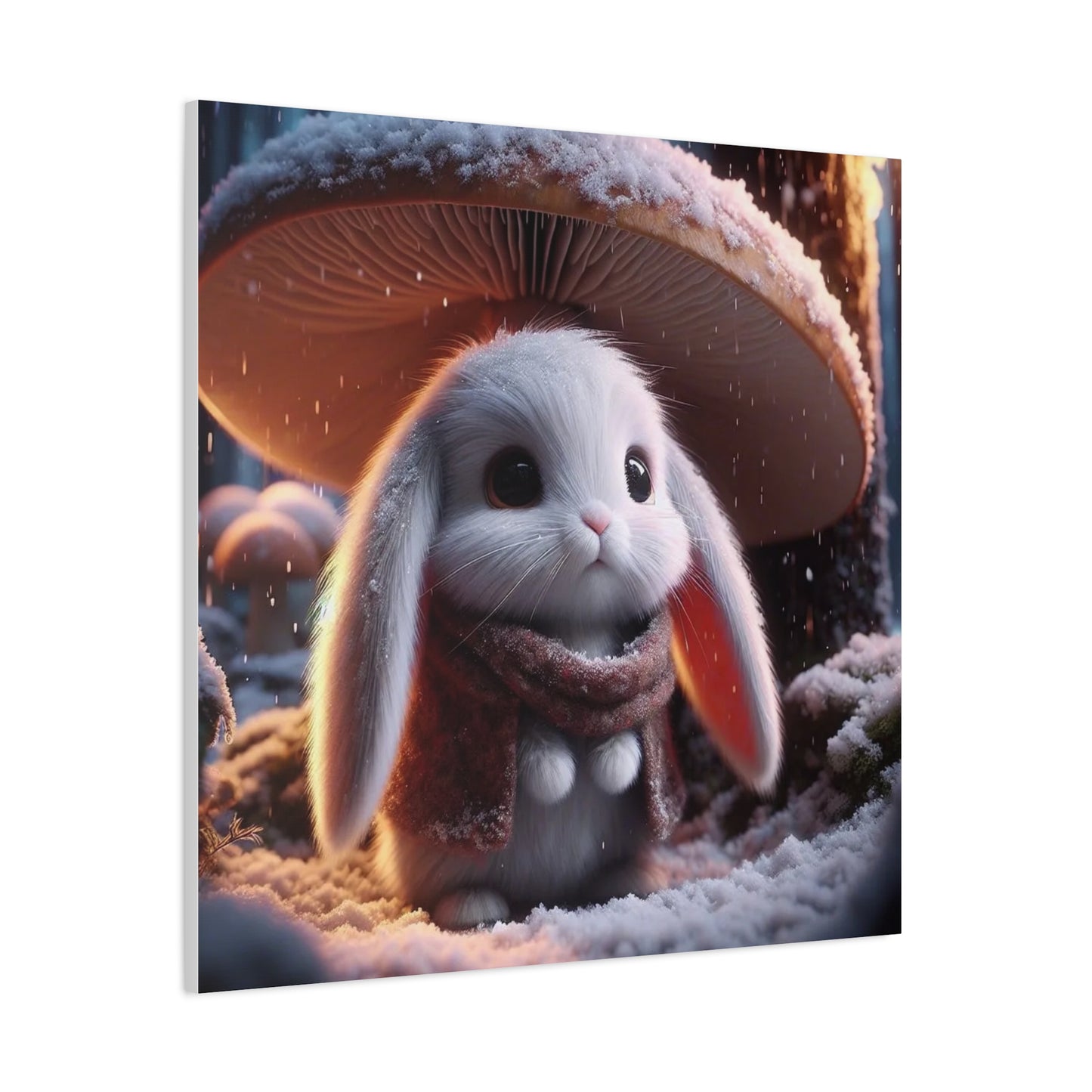 Baby Bunny in the Snow Art