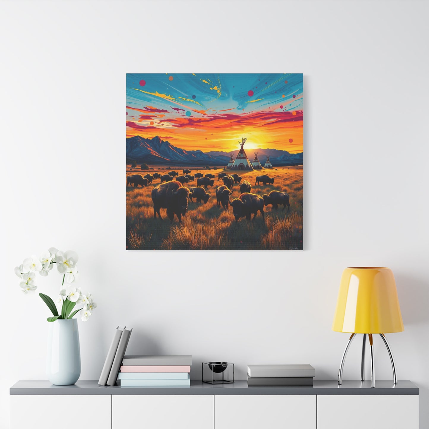 Canvas Print -Where the Buffalo Roam Wall Art