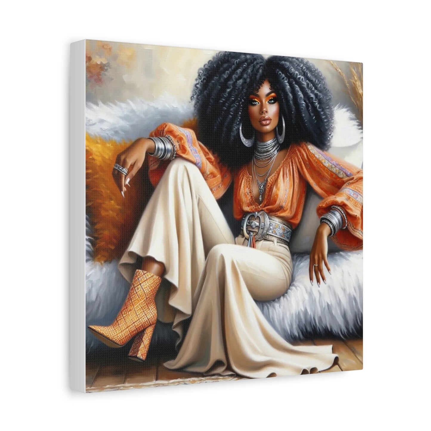 Beautiful Black Woman Canvas Art
