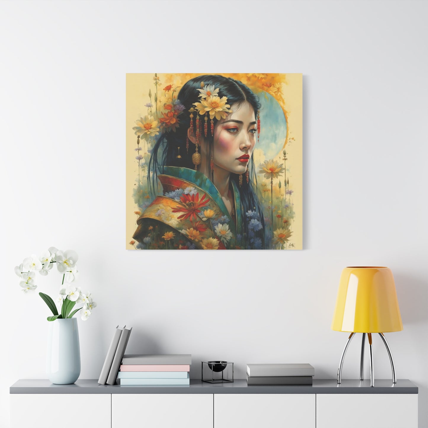 Beautiful Woman Asian Abstract Art
