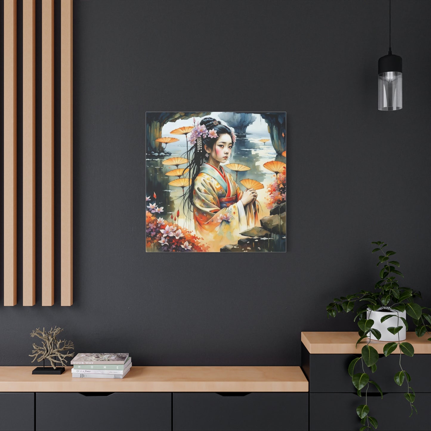 Beautiful Woman Asian Abstract Art