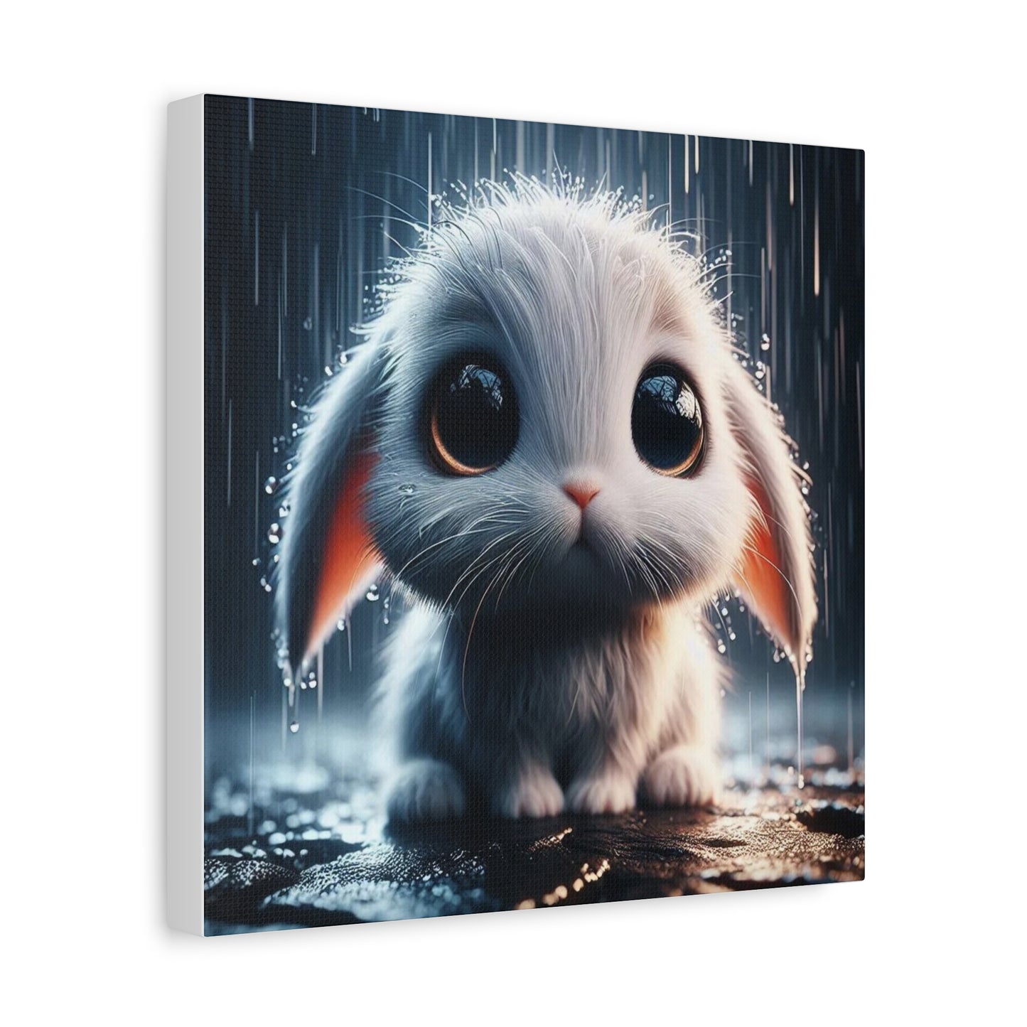 Baby Bunny in the Rain Art