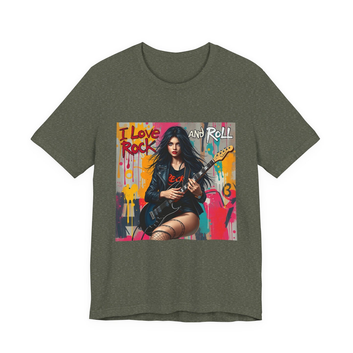 I Love Rock and Roll Abstract T-Shirt 1