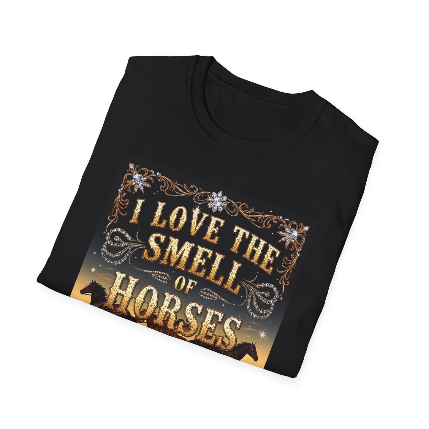 I Love the Smell of Horses in the Morning Western Boho, Unisex T-Shirt,