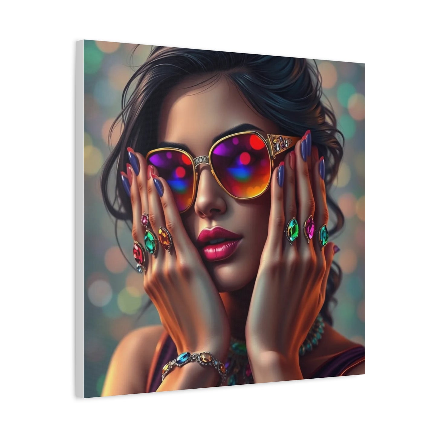 Lady in Jewels Abstract Art
