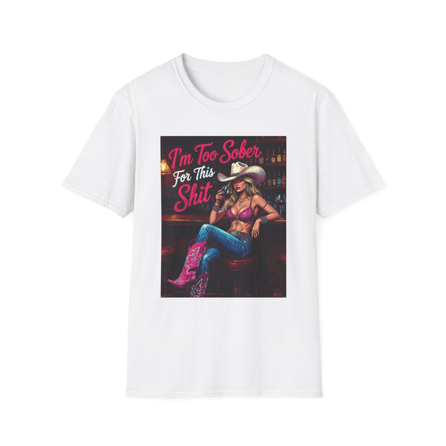 I'm Too Sober for This Shit Western Boho, Unisex T-Shirt,
