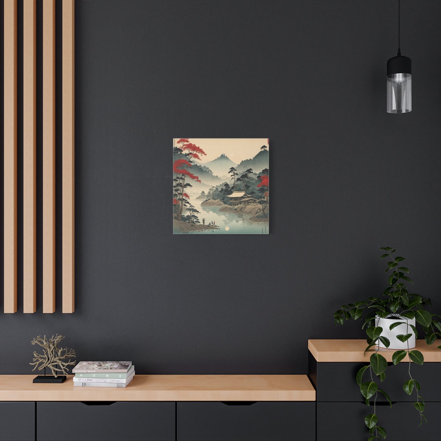 Home by the Lake Asian Abstract Art
