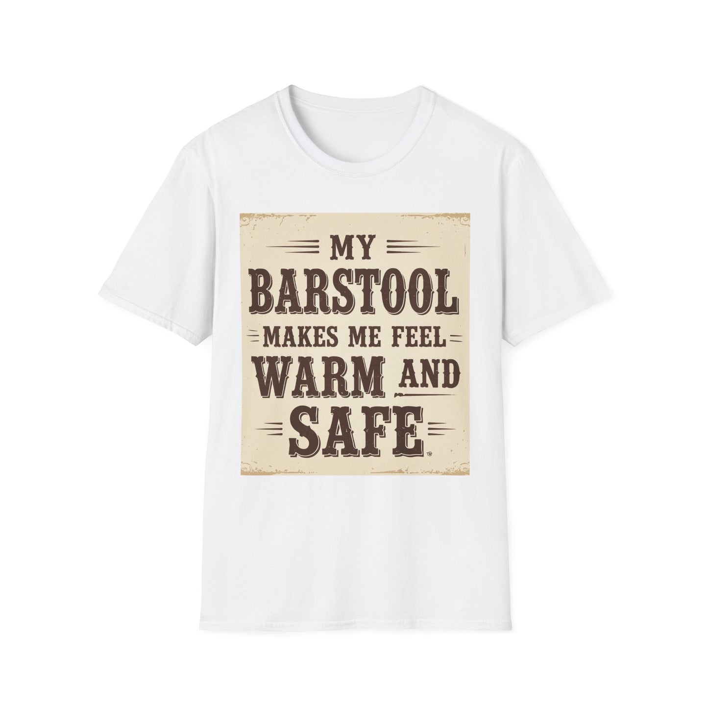 My Barstool Makes Me Feel Warm and Safe Western Boho, Unisex T-Shirt,