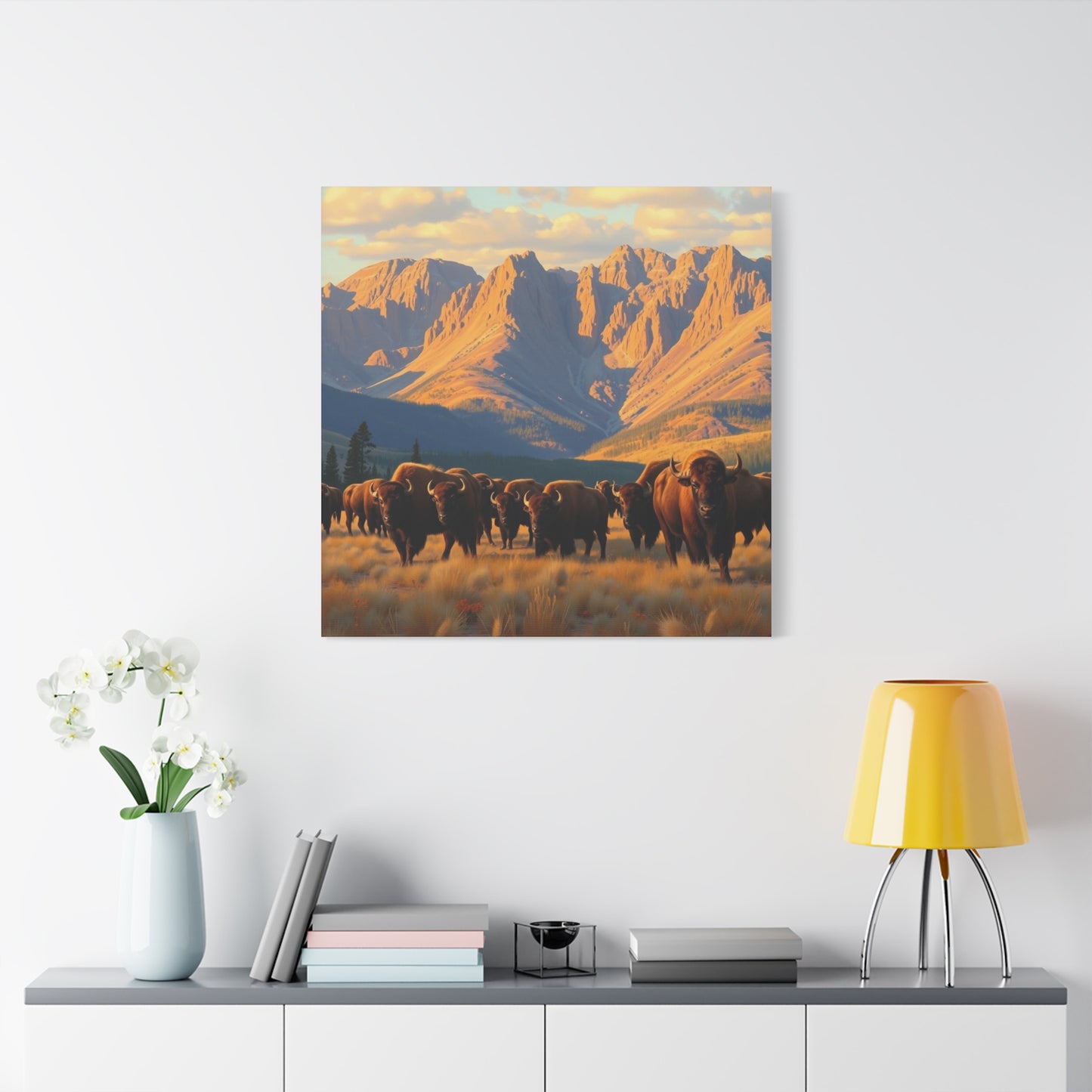 Canvas Print -Buffalo at the Black Hills Wall Art