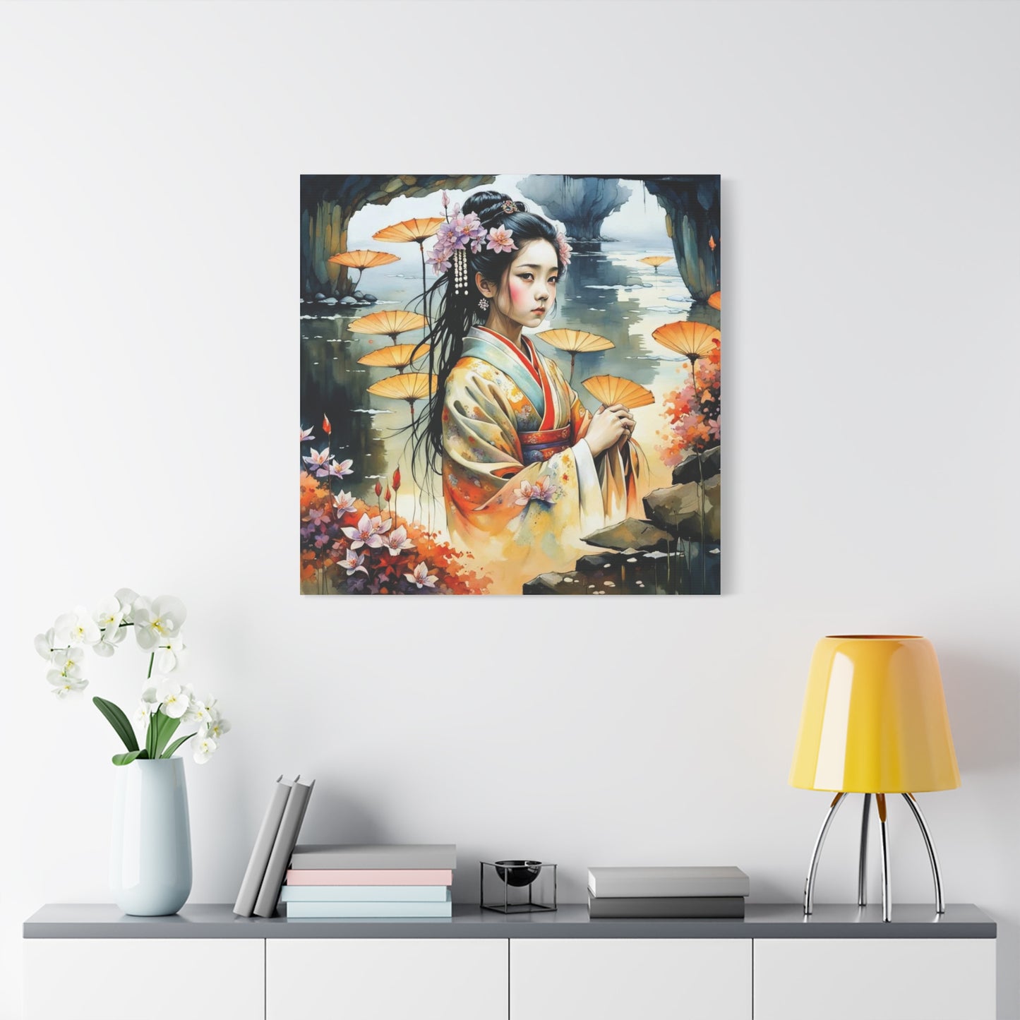 Beautiful Woman Asian Abstract Art