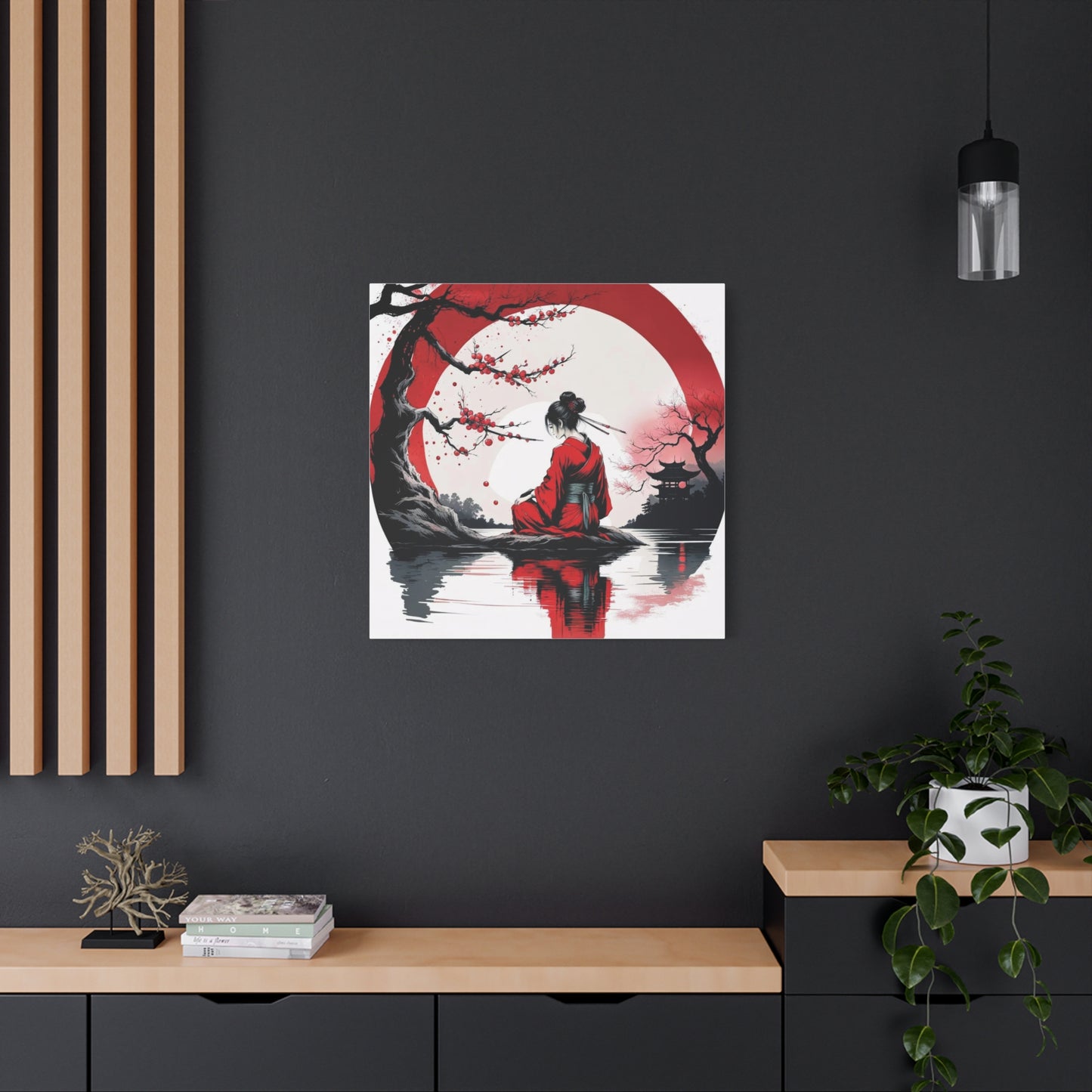 Geisha Asian Abstract Art