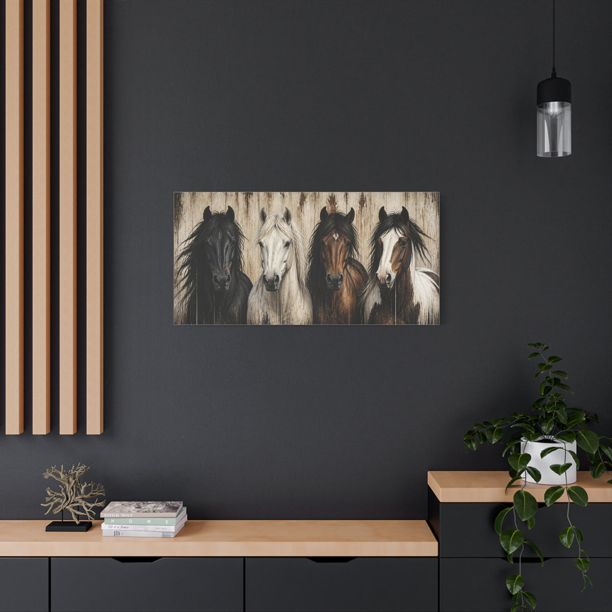 Horses Matte Canvas Wall Art — Stretched 1.25"