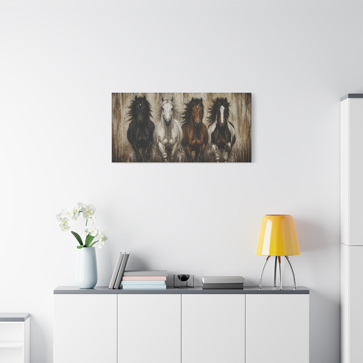Running Horses Matte Canvas Wall Art — Stretched 1.25"
