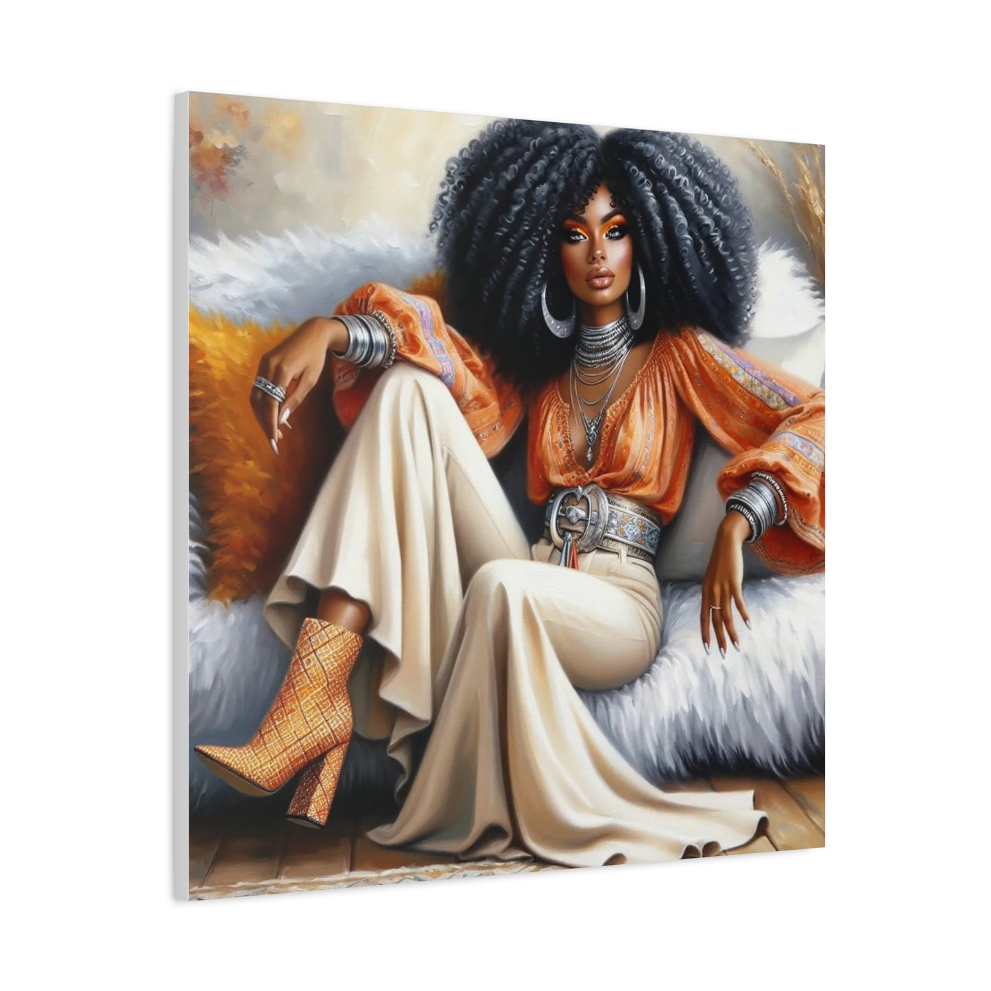 Beautiful Black Woman Canvas Art