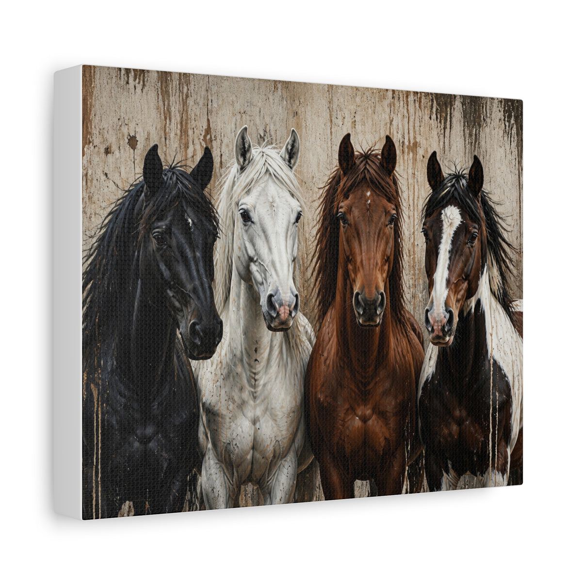 Horses Matte Canvas Wall Art — Stretched 1.25"