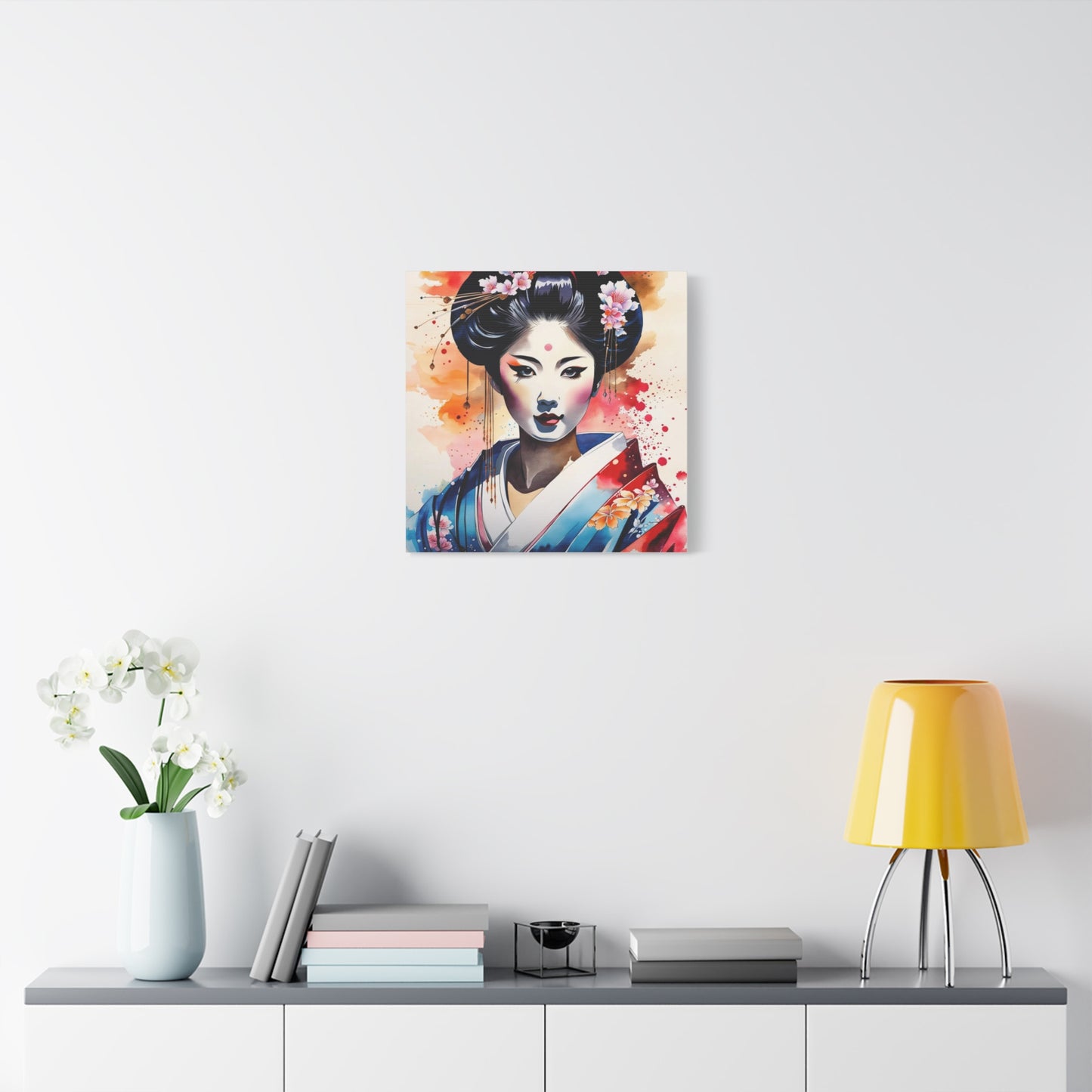 Geisha Asian Abstract Art