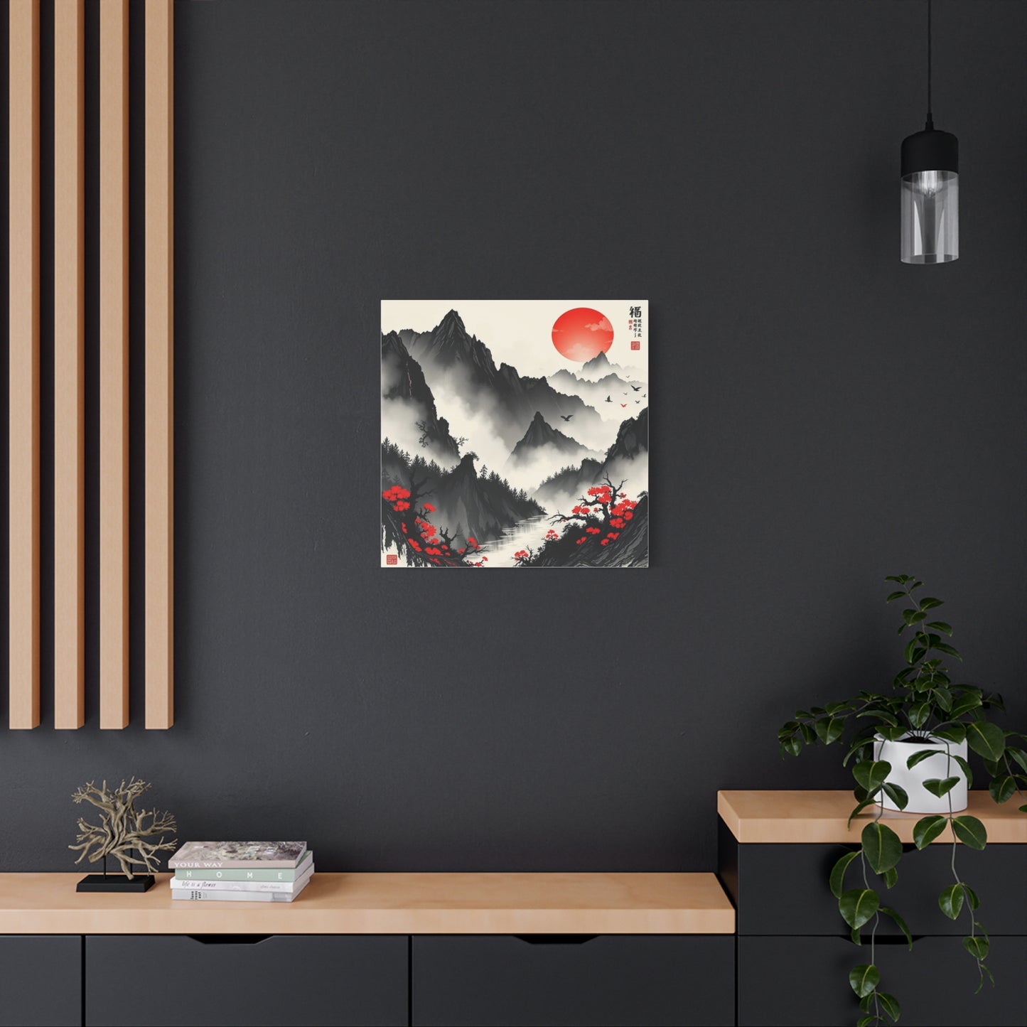 Fog on the Mountains Asian Abstract Art