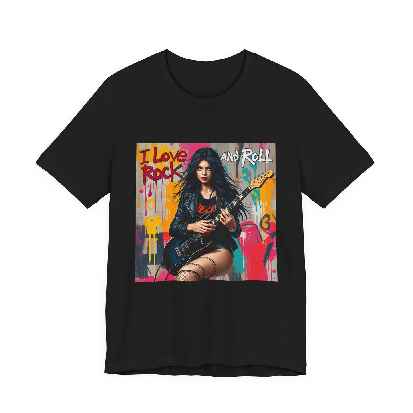 I Love Rock and Roll Abstract T-Shirt 1