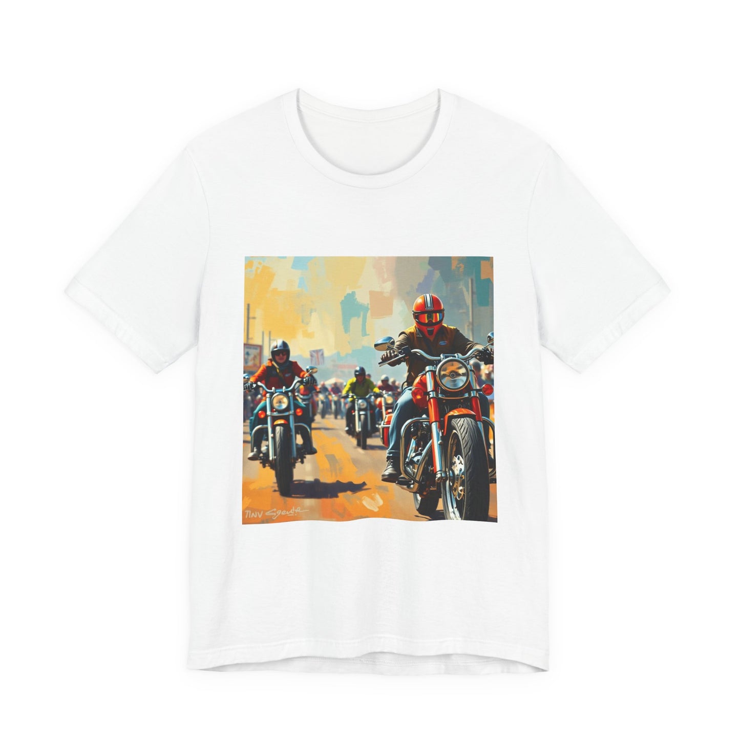 Black Hills Bikers in Sturgis Abstract Tee 1