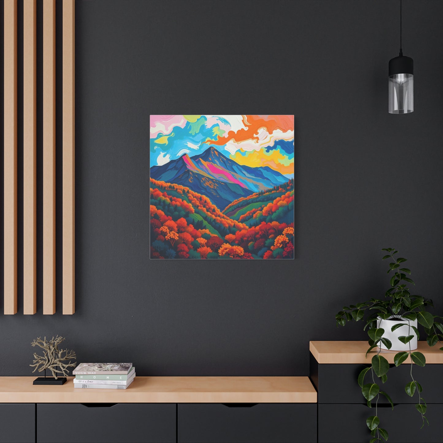 Canvas Wall Art - Abstract Black Hills Scenic