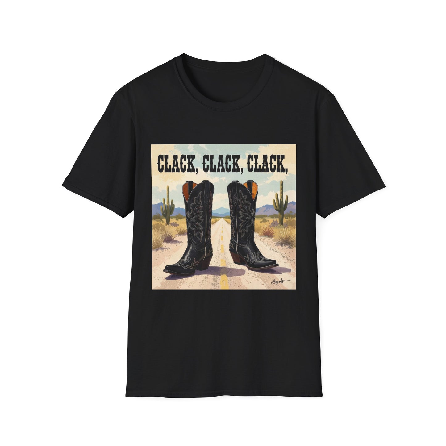 Clack Clack Clack Western Boho, Unisex T-Shirt,