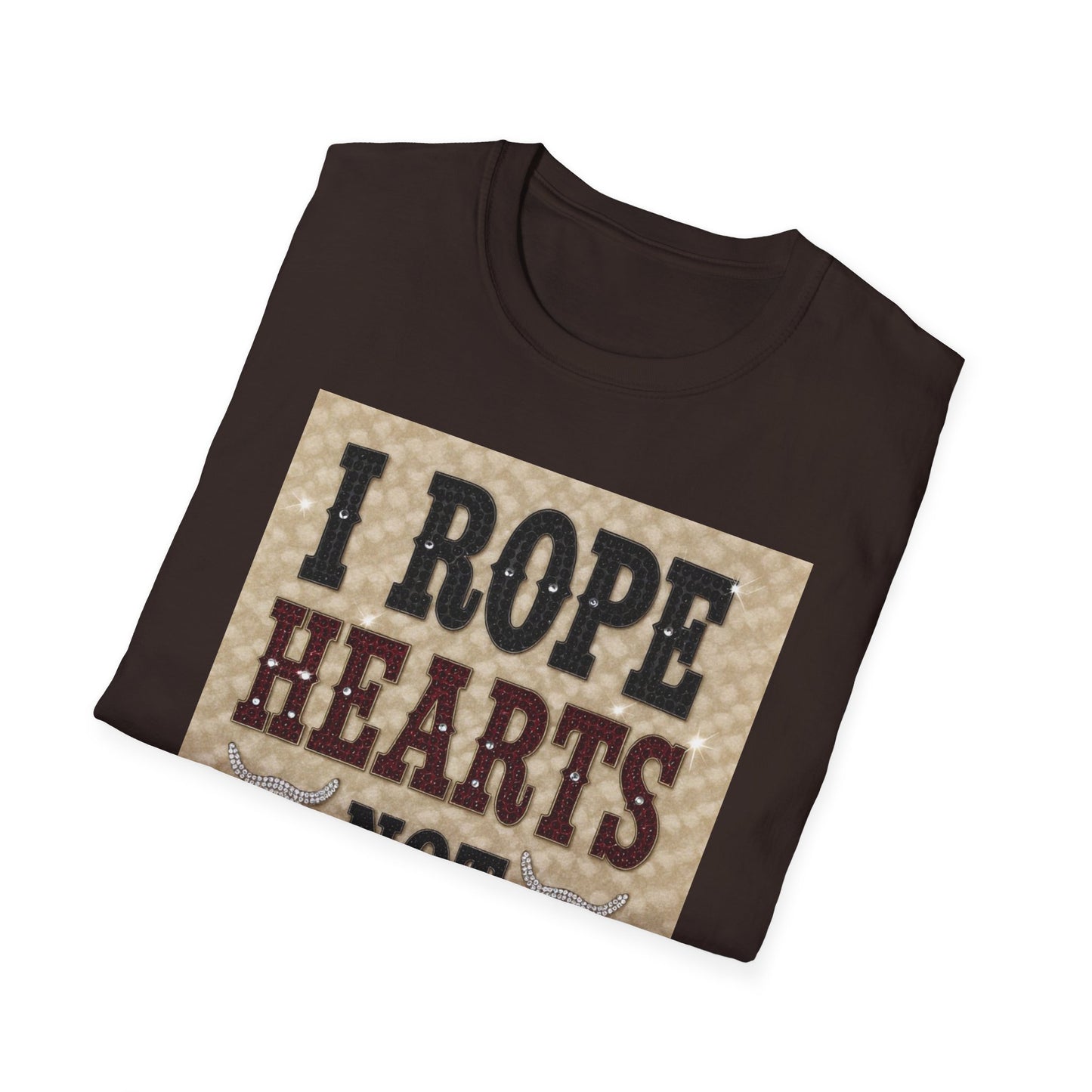 Rope Hearts Not Cattle Western Boho, Unisex T-Shirt,