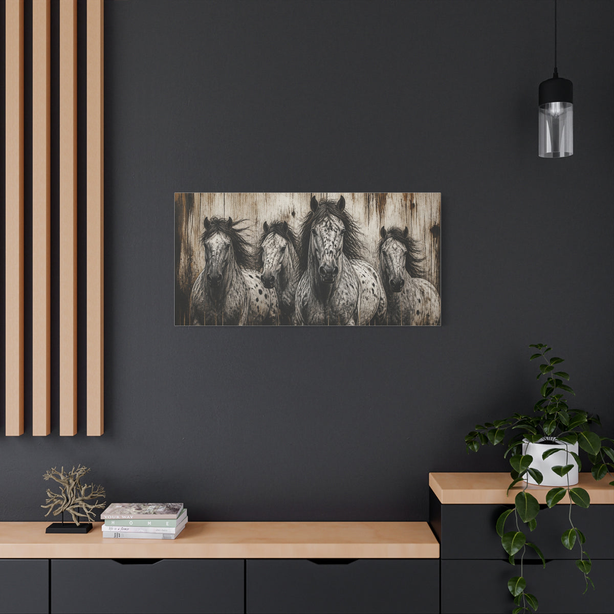 Appaloosa Horses Matte Canvas Wall Art — Stretched 1.25"