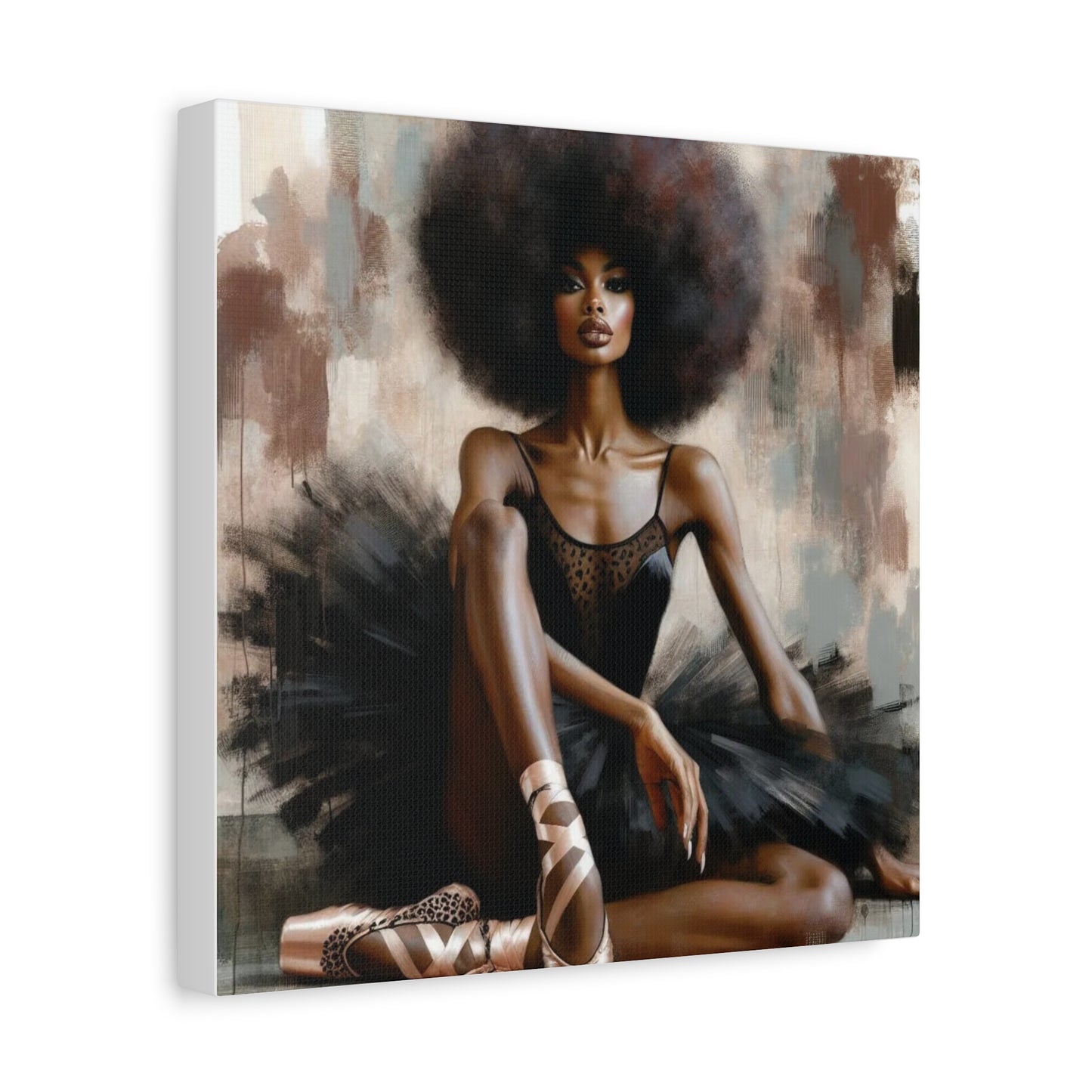 Beautiful Black Woman Ballerina Canvas Art