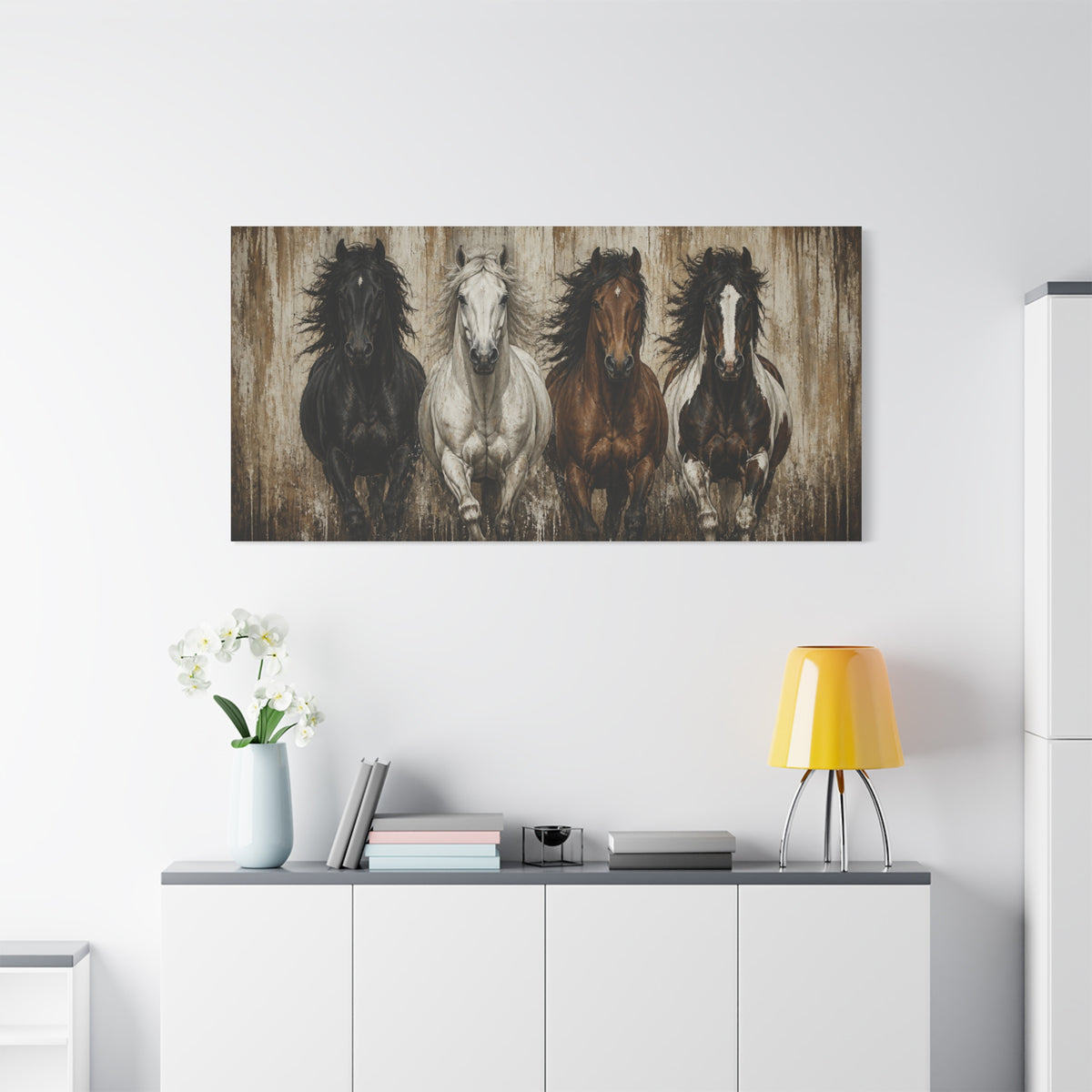 Running Horses Matte Canvas Wall Art — Stretched 1.25"
