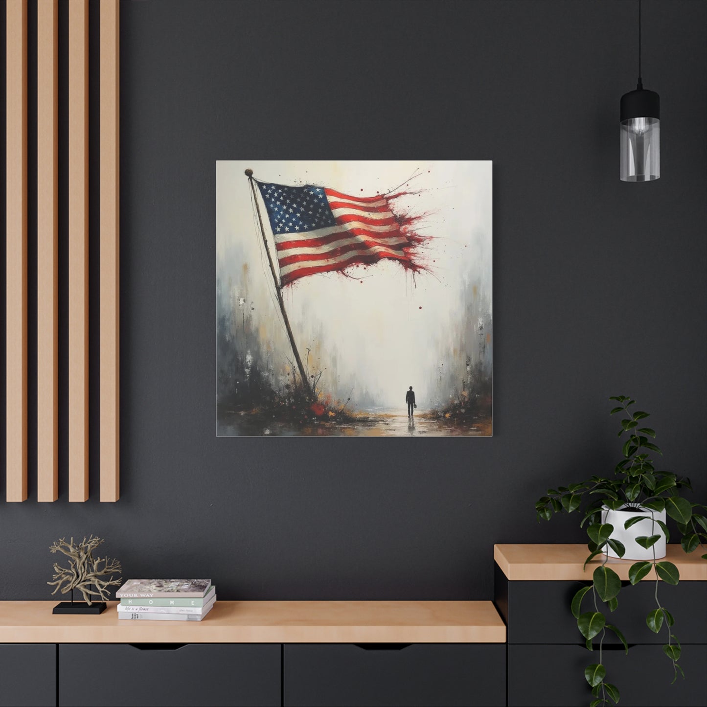Tattered Flag Abstract Art