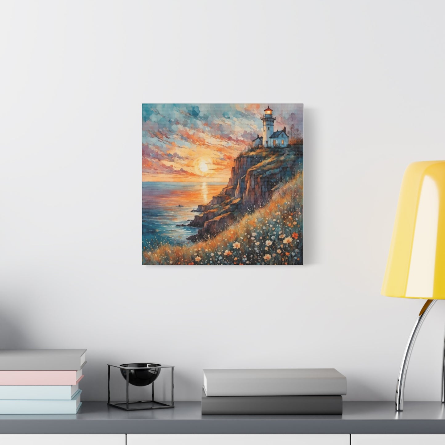 Lighthouse on the Cliff Abstract Art