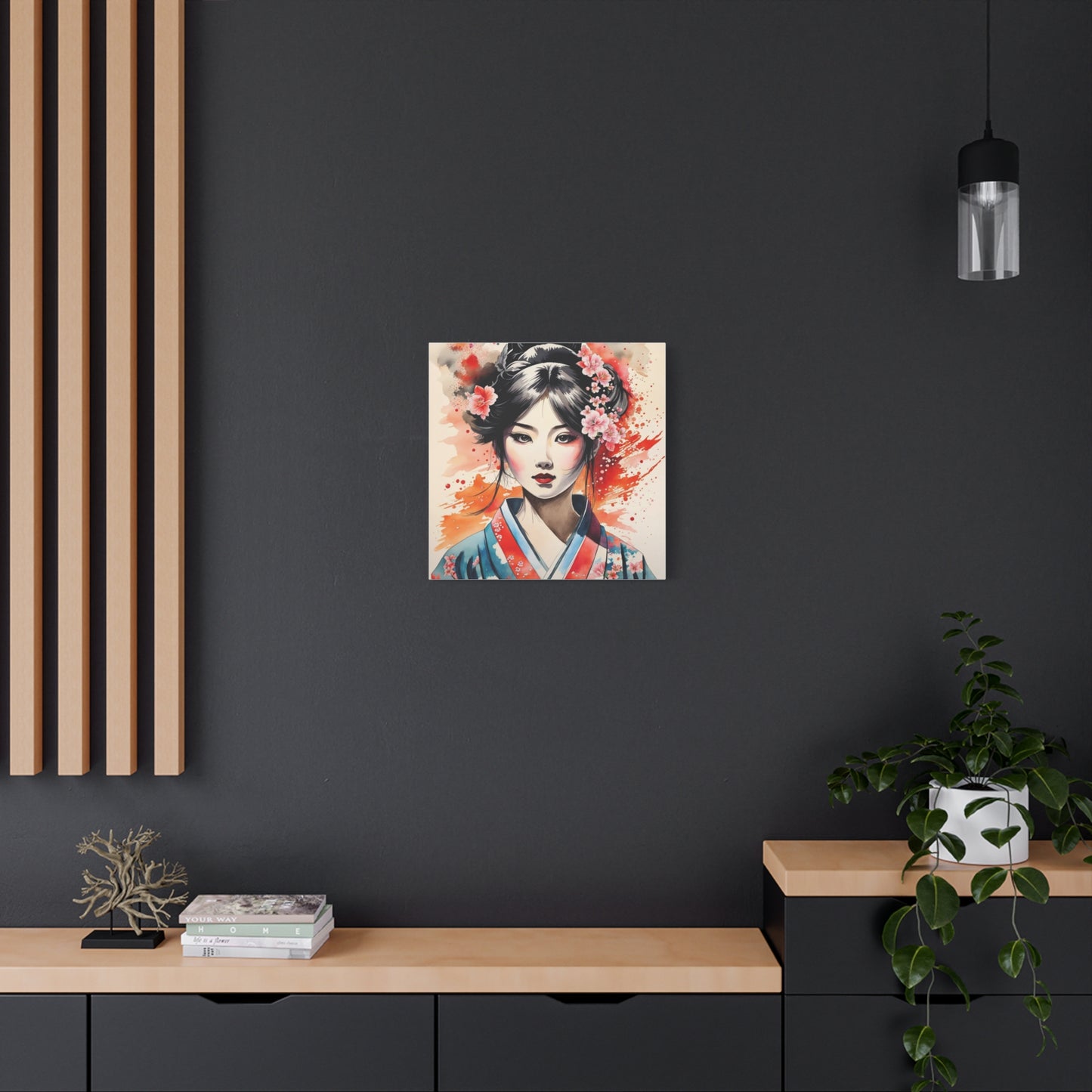 Geisha Asian Abstract Art