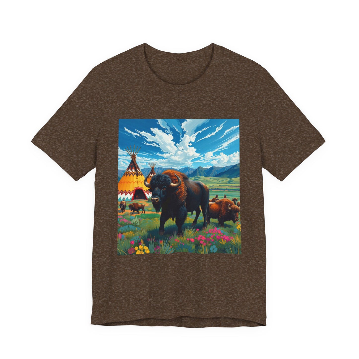 Southwest Abstract Buffalo Tee Shirt