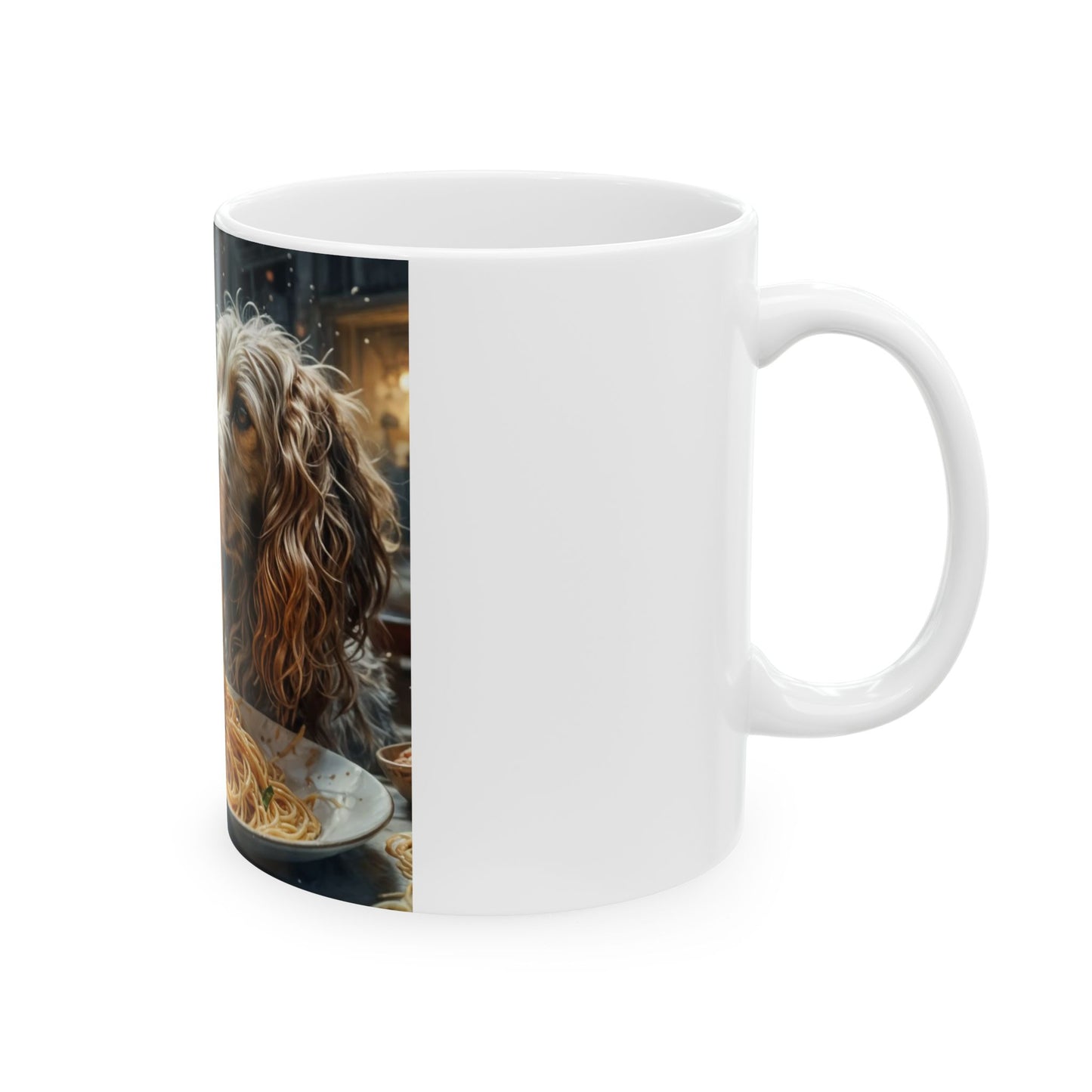 Dogs Eating Spaghetti Ceramic Mug (11oz, 15oz)