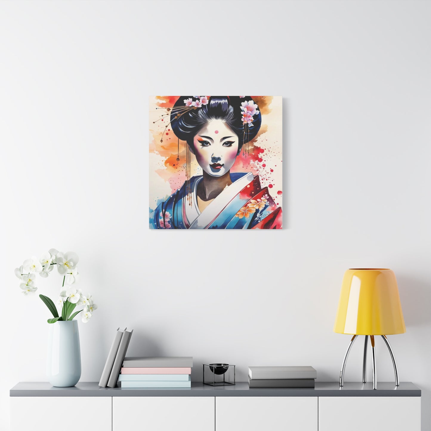 Geisha Asian Abstract Art