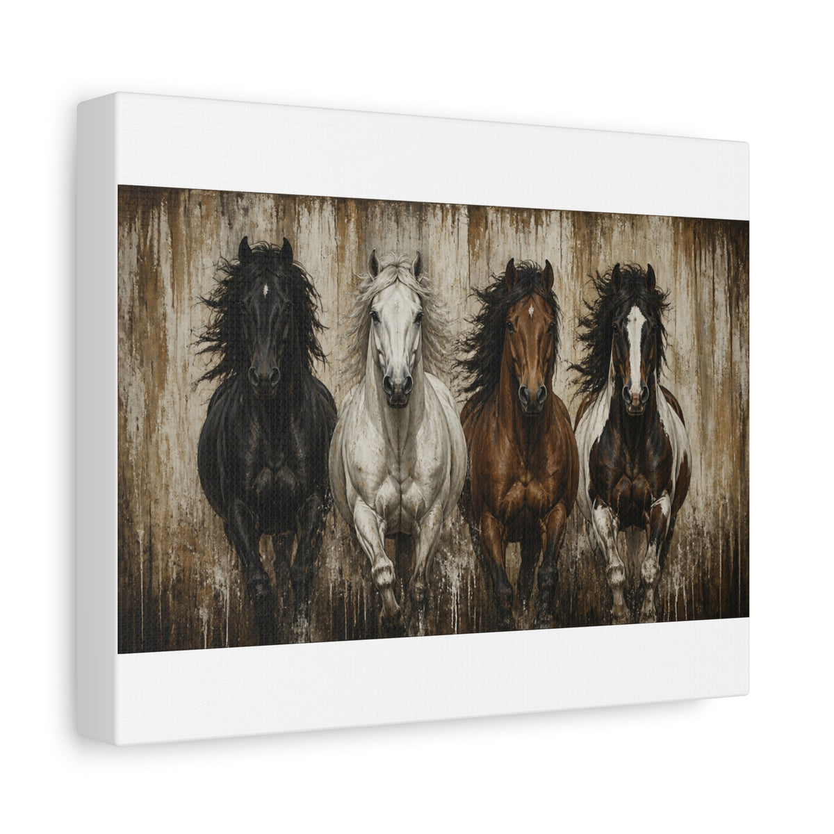 Running Horses Matte Canvas Wall Art — Stretched 1.25"