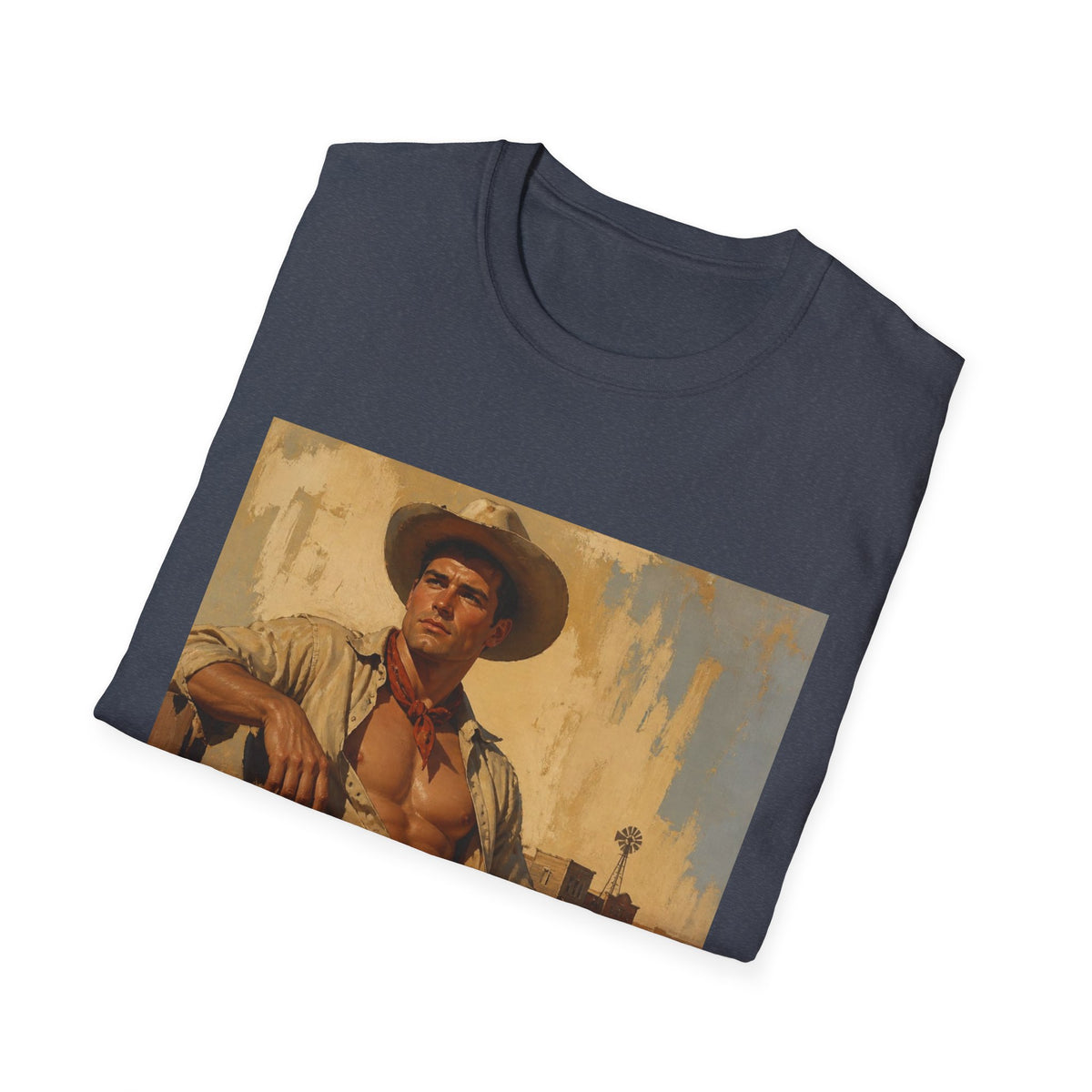 Old West Pinup Cowboy Western Boho, Unisex T-Shirt,