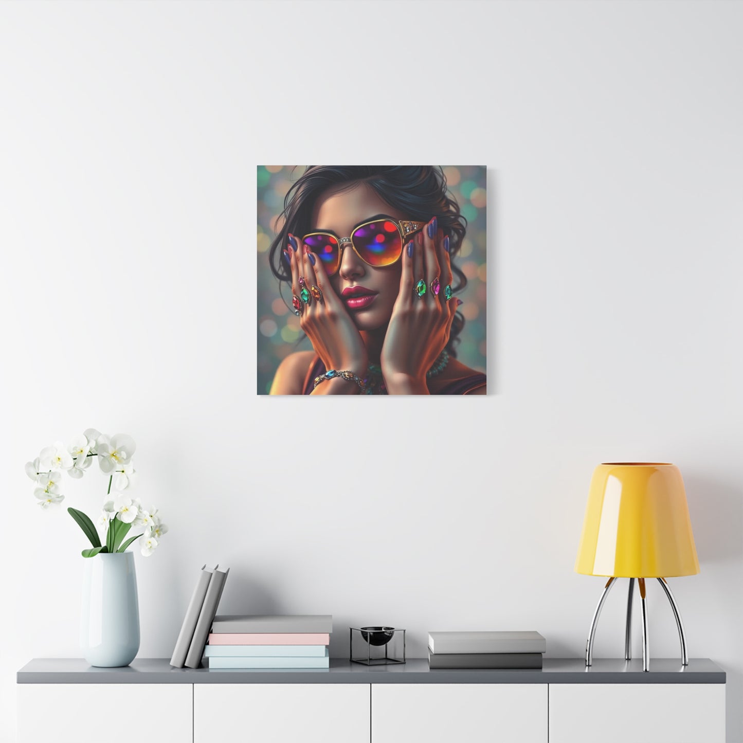 Lady in Jewels Abstract Art