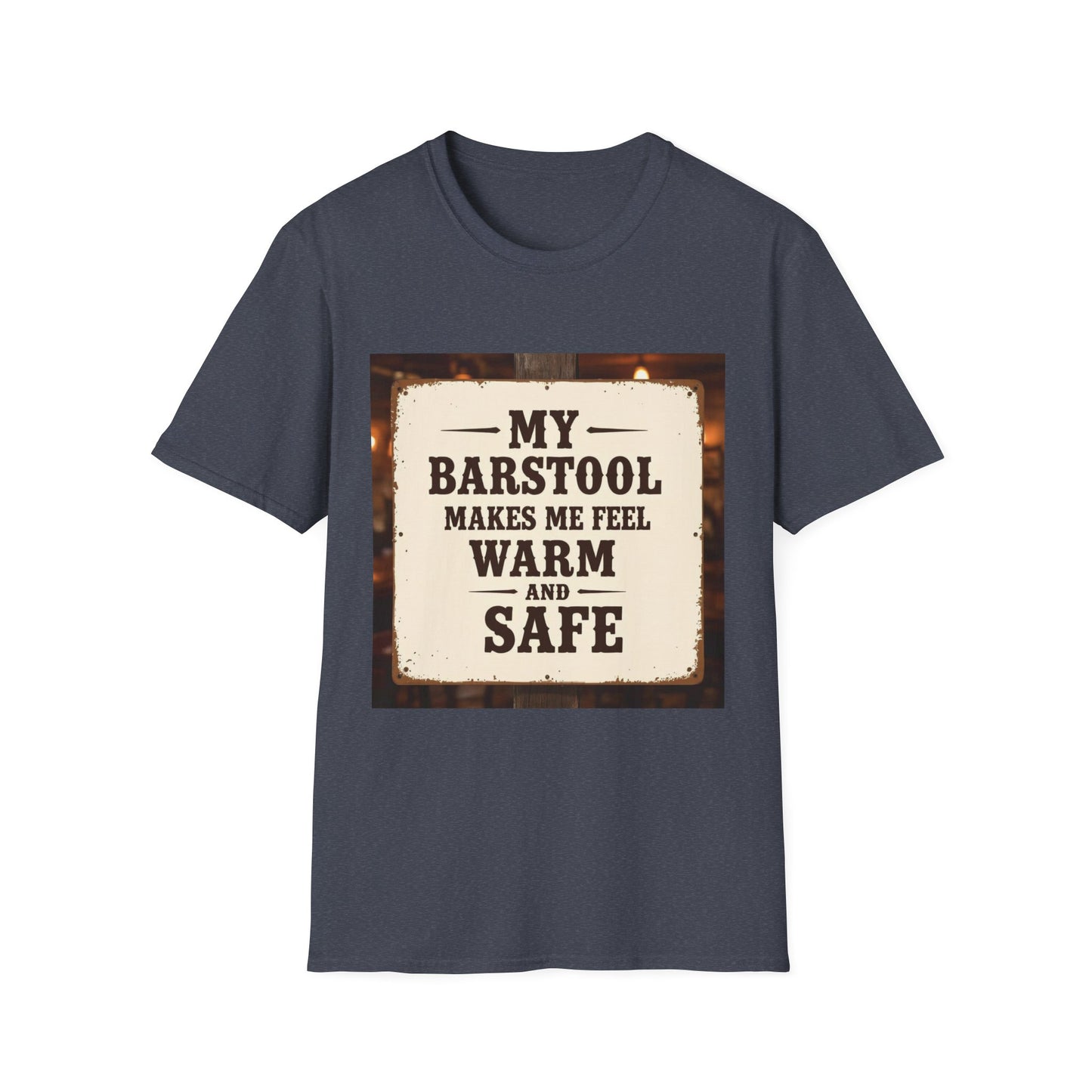 My Barstool Makes Me Feel Warm and Safe Western Boho, Unisex T-Shirt,