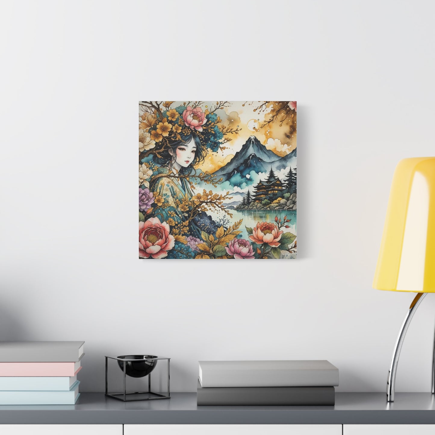 Lady in the Woods Asian Abstract Art