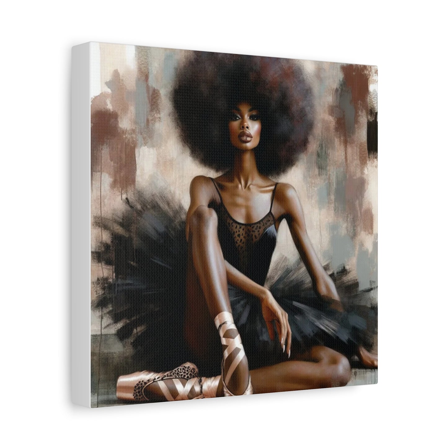 Beautiful Black Woman Ballerina Canvas Art