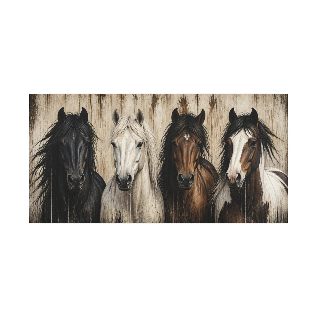 Horses Matte Canvas Wall Art — Stretched 1.25"