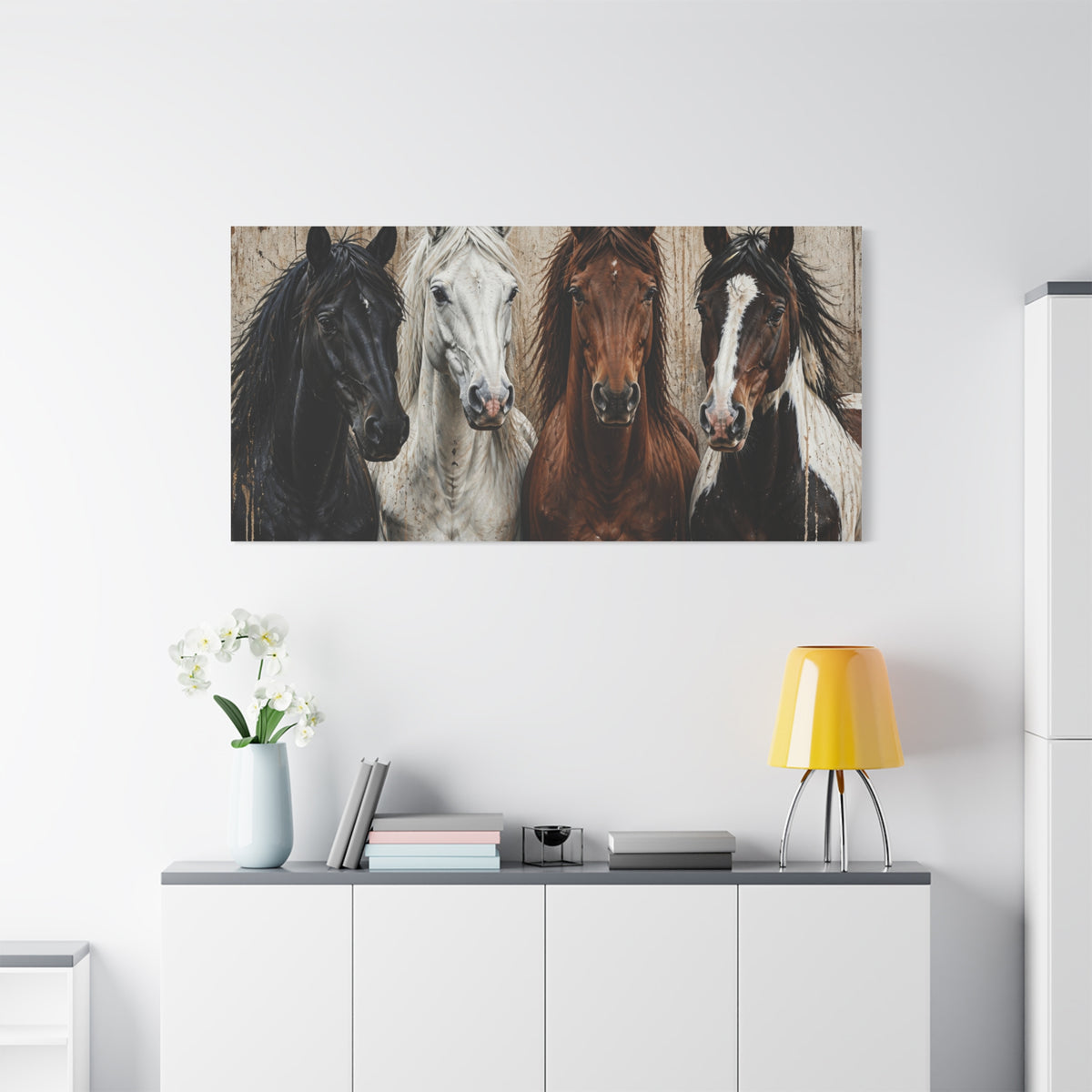 Horses Matte Canvas Wall Art — Stretched 1.25"
