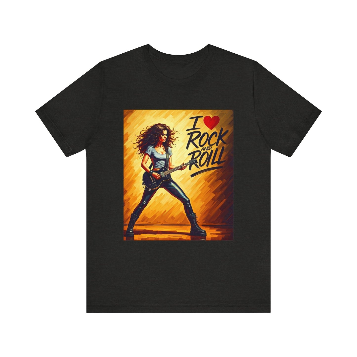I Love Rock and Roll  Abstract T-Shirt