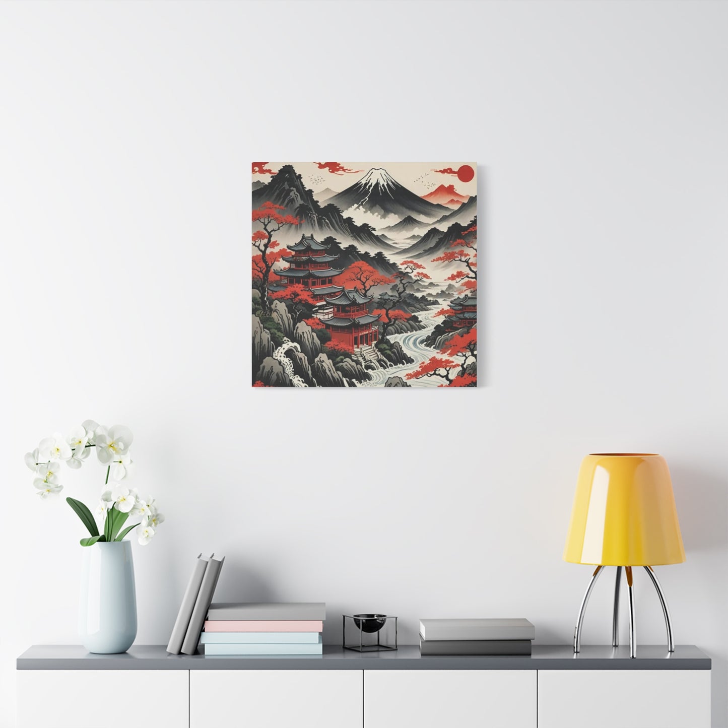 House on the River Asian Abstract Art