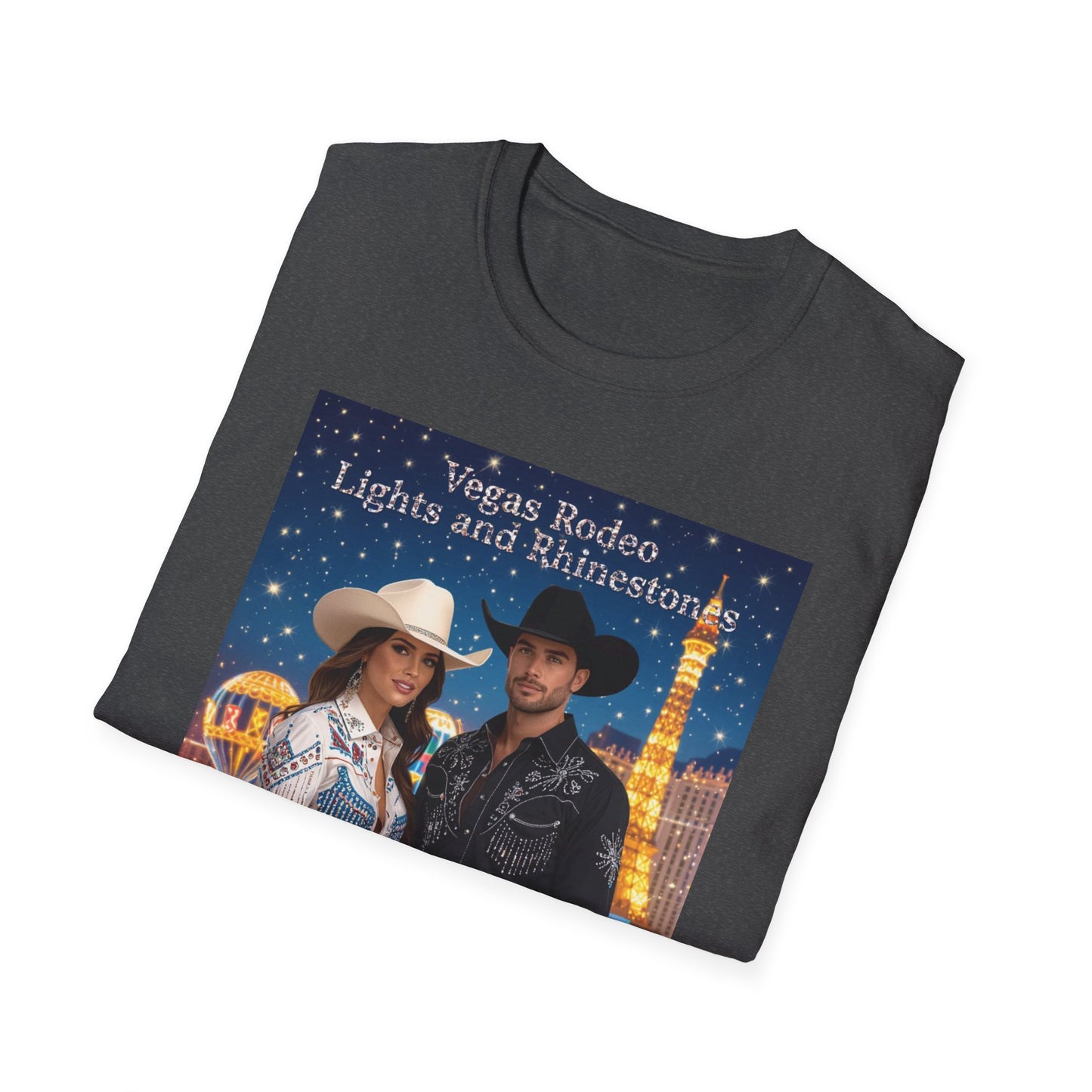 Vegas Rodeo Lights and Rhinestones Western Boho, Unisex T-Shirt,