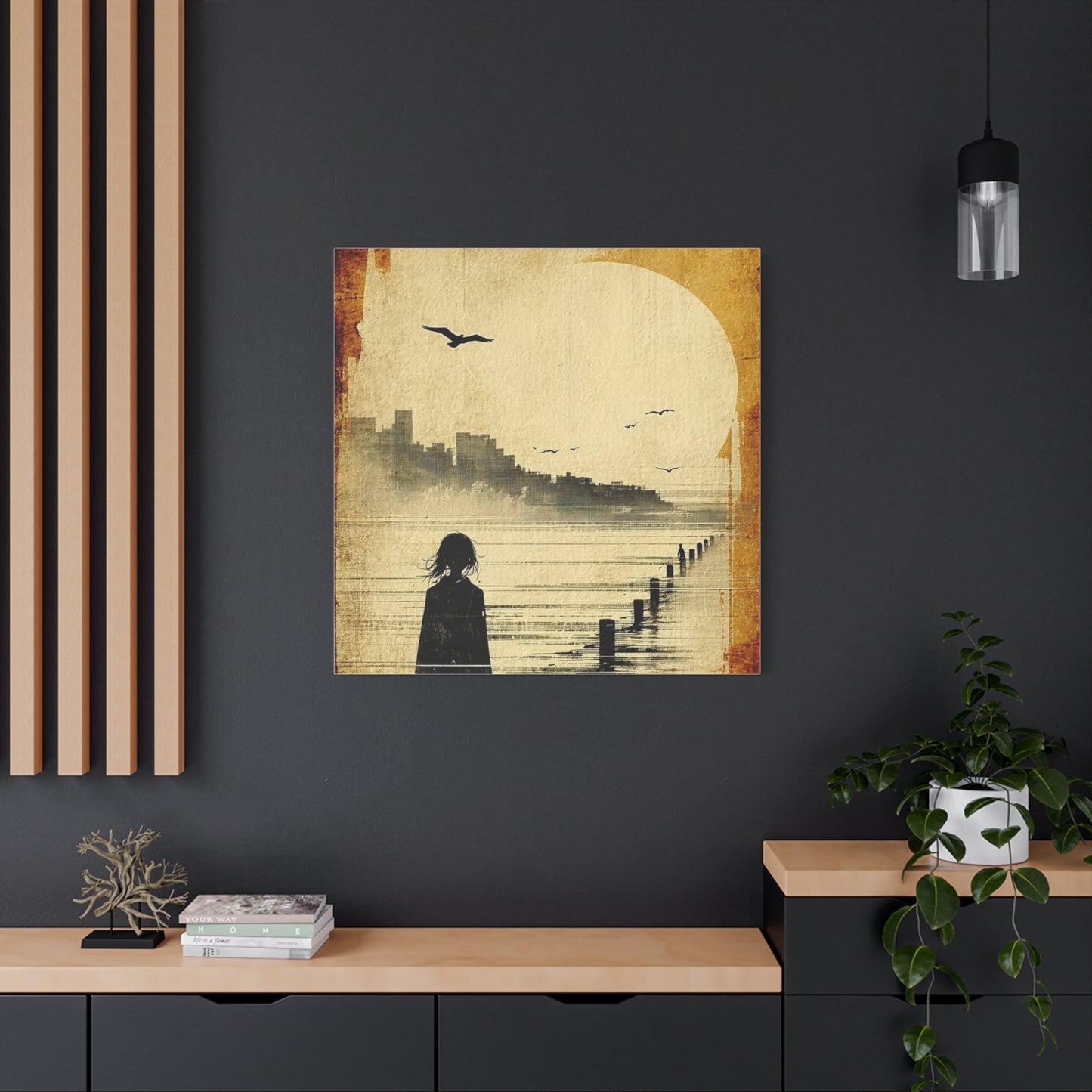 Yellow Water View Abstract Art