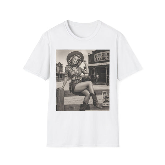 Western Pinup Girl Western Boho, Unisex T-Shirt,