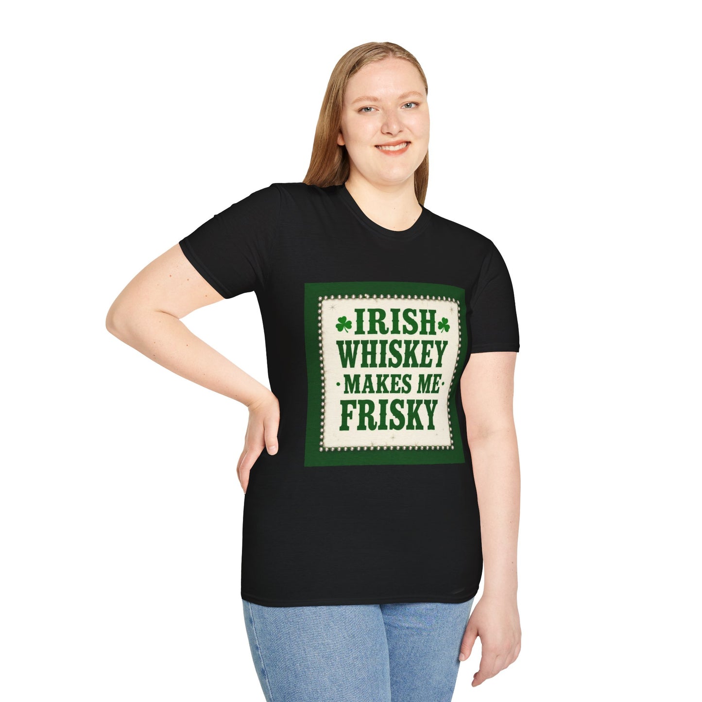 Irish Whiskey Makes Me Friskey Western Boho, Unisex T-Shirt,